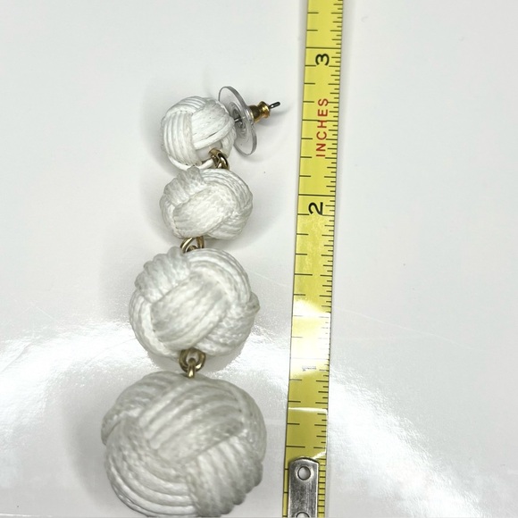 J. Crew White Knot Earrings - Picture 4 of 4